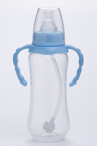 施貝樂藍色標口弧形奶瓶