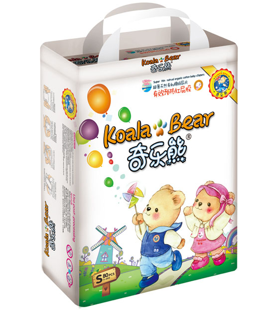 奇樂熊超薄有機棉尿片S碼80片