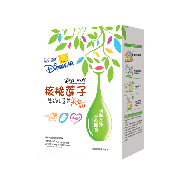 迪米熊嬰幼兒核桃蓮子米乳盒裝