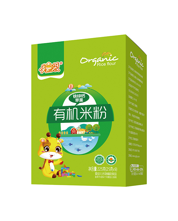 多嘉愛(ài)有機(jī)米粉盒裝 鐵鋅鈣蘋(píng)果