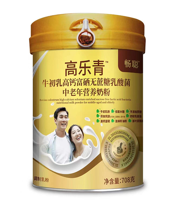 高樂青牛初乳高鈣富硒無蔗糖乳酸菌中老年?duì)I養(yǎng)奶粉