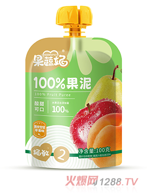 果蔬妃100%果泥 黃桃雪梨蘋果味